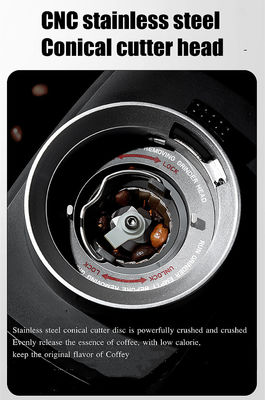 Molinilla eléctrica de granos de café con velocidad de molienda de 350-400 rpm y molinillas cónicas de burr