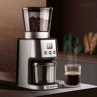 Molinilla eléctrica de granos de café con velocidad de molienda de 350-400 rpm y molinillas cónicas de burr