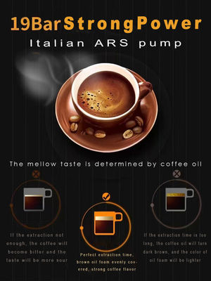 Máquina de café para casa de espresso de 220V con energía automática y tanque de acero inoxidable