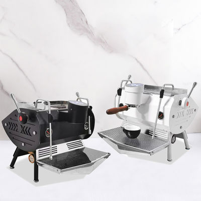 6.0L Cafetera Latte de doble caldera con 3 cuencos de polvo y mango de madera sólida de 58 mm
