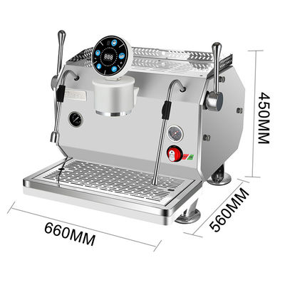 Máquina de café de expreso semiautomática programable con diseño italiano