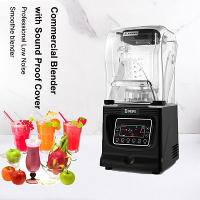 Maximice las ventas de sus batidos con el licuador comercial Gepu 1800W y la cubierta a prueba de sonido