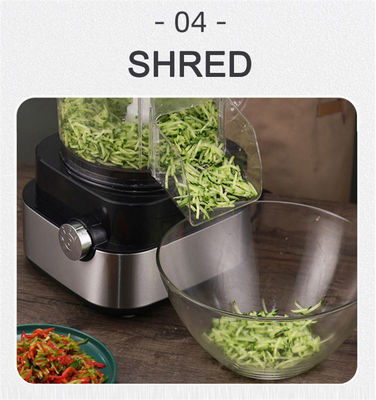 Máquina de corte de verduras comercial conveniente con tapa y carcasa de acero inoxidable PC