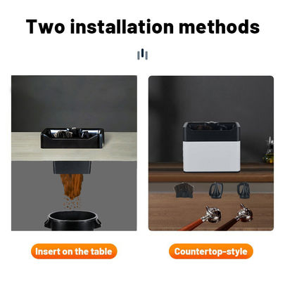 Caja de limpieza automática de portafiltro de expreso de acero inoxidable con capacidad de tambor de 2.0L
