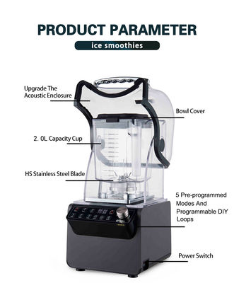 Presione el botón 30 ajustes de velocidad Electric Sand Ice Blender para batidos profesionales DIY