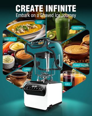 Mezcladora comercial multifuncional con potente trituración de arena y hielo y cubierta espesa